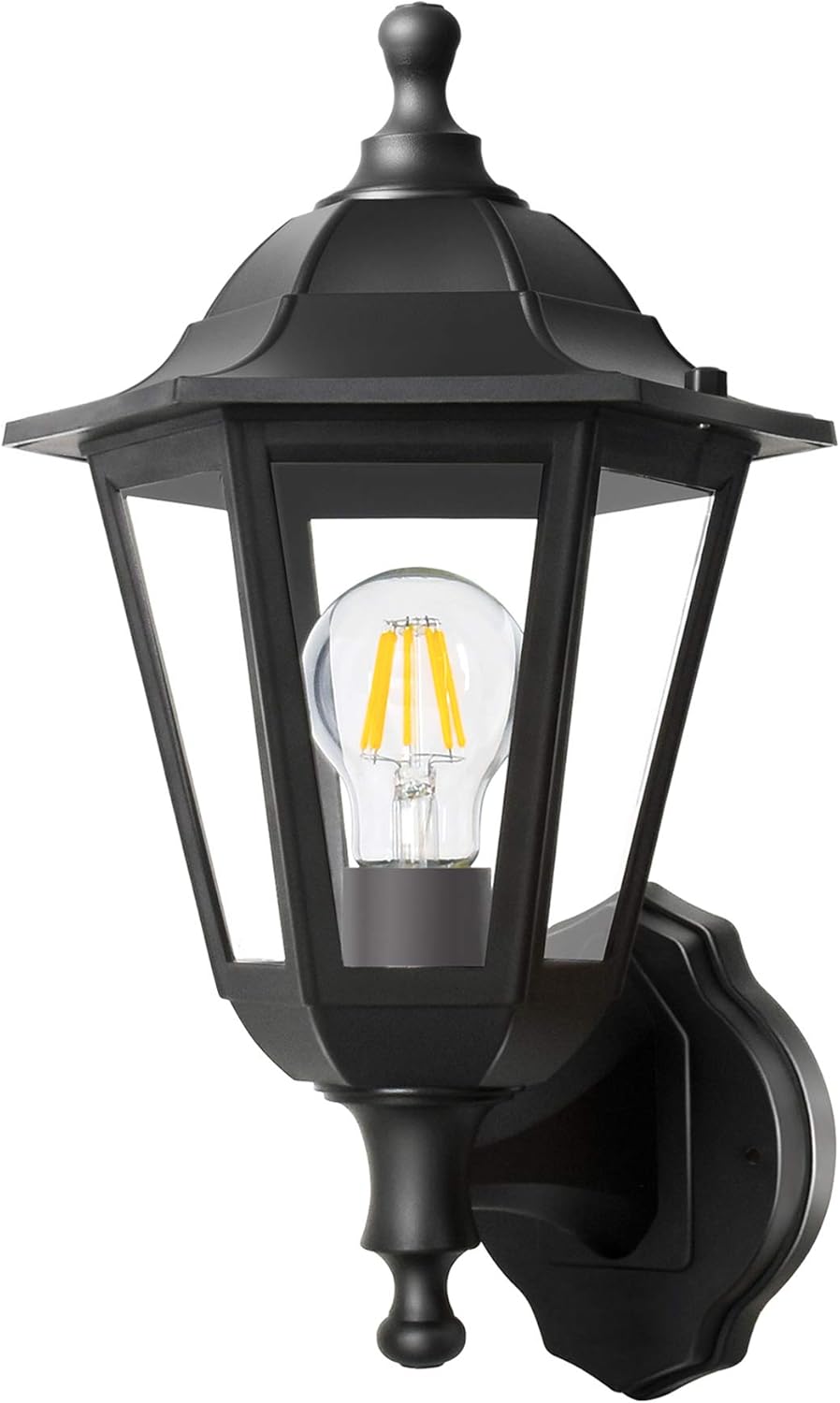 high end outdoor wall lights on Fudesy Wall Lantern Outdoor 8w Wired Electric Led Plastic Wall Lights Wall Mount Waterproof Saving Energy Black Exterior Light Fixtures For Yard Front Porch Garage Garden Fds616b1 Amazon Com