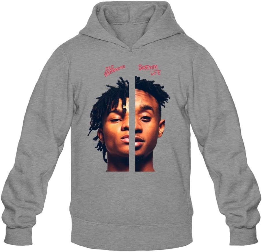 YangJJ Men's Rae Sremmurd SremmLife Hoodied Sweatshirt Size M Dark Grey