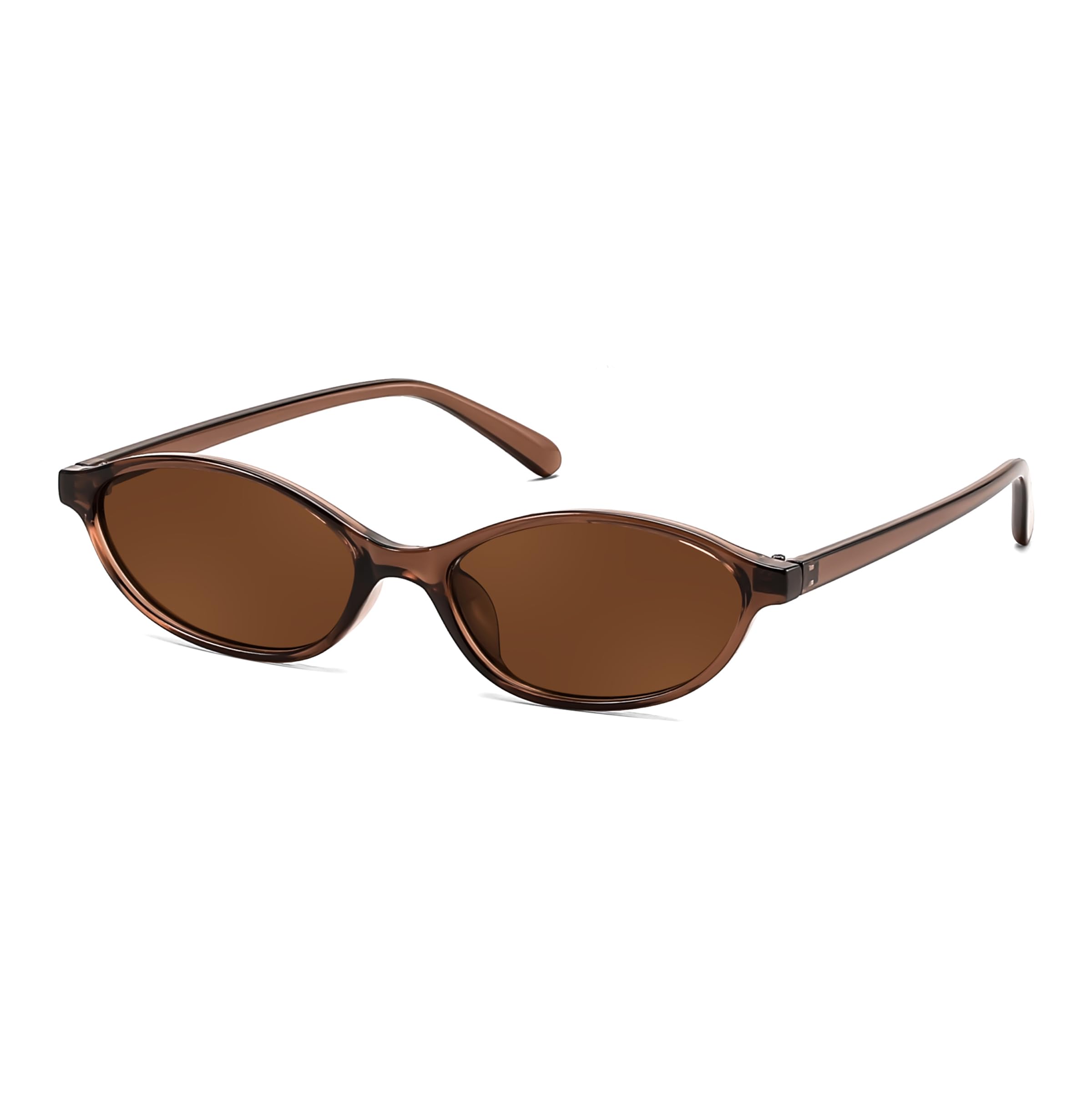 Photo 1 of FEISEDY Retro Oval Cat Eye Sunglasses for Women 90s Narrow Lightweight Shades Y2k Trendy Sunnies B0257