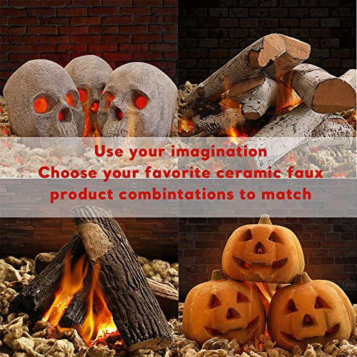 QuliMetal Gas Fireplace Embers, 6 Oz Rock Wool Glowing Embers for Gas