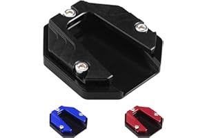 Amavoler Universal Scooter Motorcycle Bike Kickstand Extender Foot Side Stand Extension Pad Support Plate Anti-skid Enlarged Base (Black)