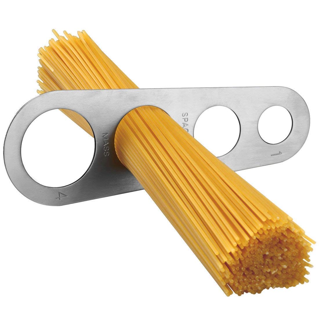MYNC - 4-Holes Measuring Tool Stainless Steel Spaghetti Measurer Kitchen Beginner Professional Chef Cooking