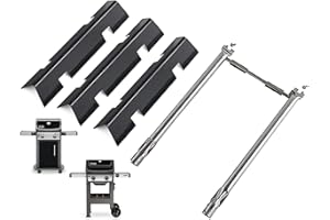 PETKAO Grill Parts for Weber Spirit 2 Parts, Replacement for Weber GS4 Spirit II/I E210 S210 E220 S220,GS4 Parts for Webber Spirit 2 Burner Tube 67024 69785, 7635 Flavorizer Bars & Crossover Tube 69899 67278