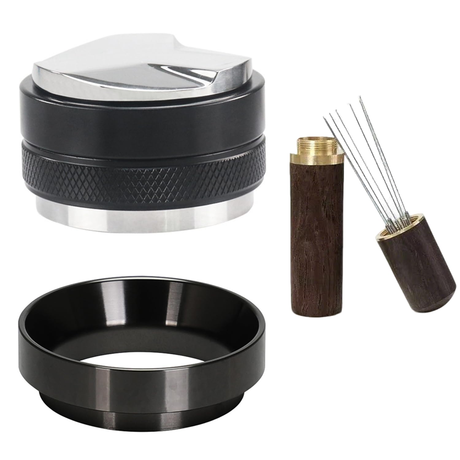 View 1 of ***MISSING 1 PIECE*** Ardame 54mm Espresso Accessories Kit 2-in-1 Coffee Distributor and Tamper Leveler, WDT Tool and Magnetic Dosing Funnel for 54 mm Portafilters