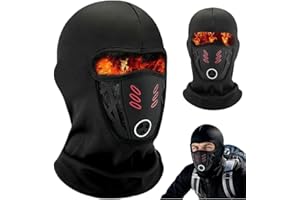 Winter Rider Warm Anti-Haze Balaclava Full Face Mask, Full Thermal 3D Winter Windproof Anti-Fog Breathable Fleece Ski Mask