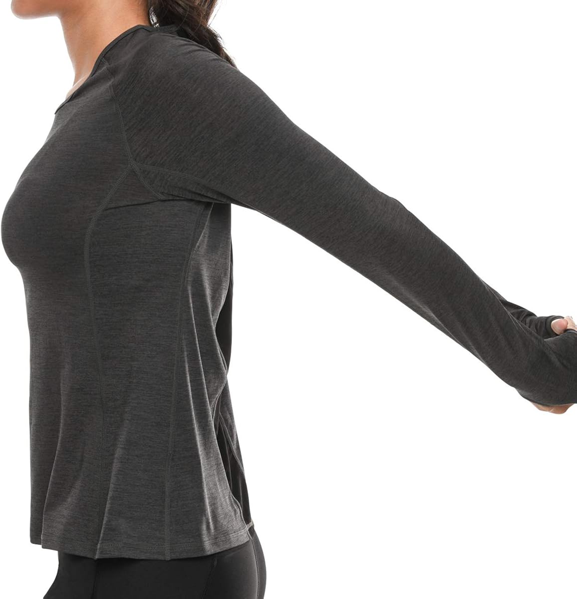 VUTRU Women's Long Sleeves Workout T Shirt Breathable Sports Running Yoga Tops w Thumb Holes : Clothing