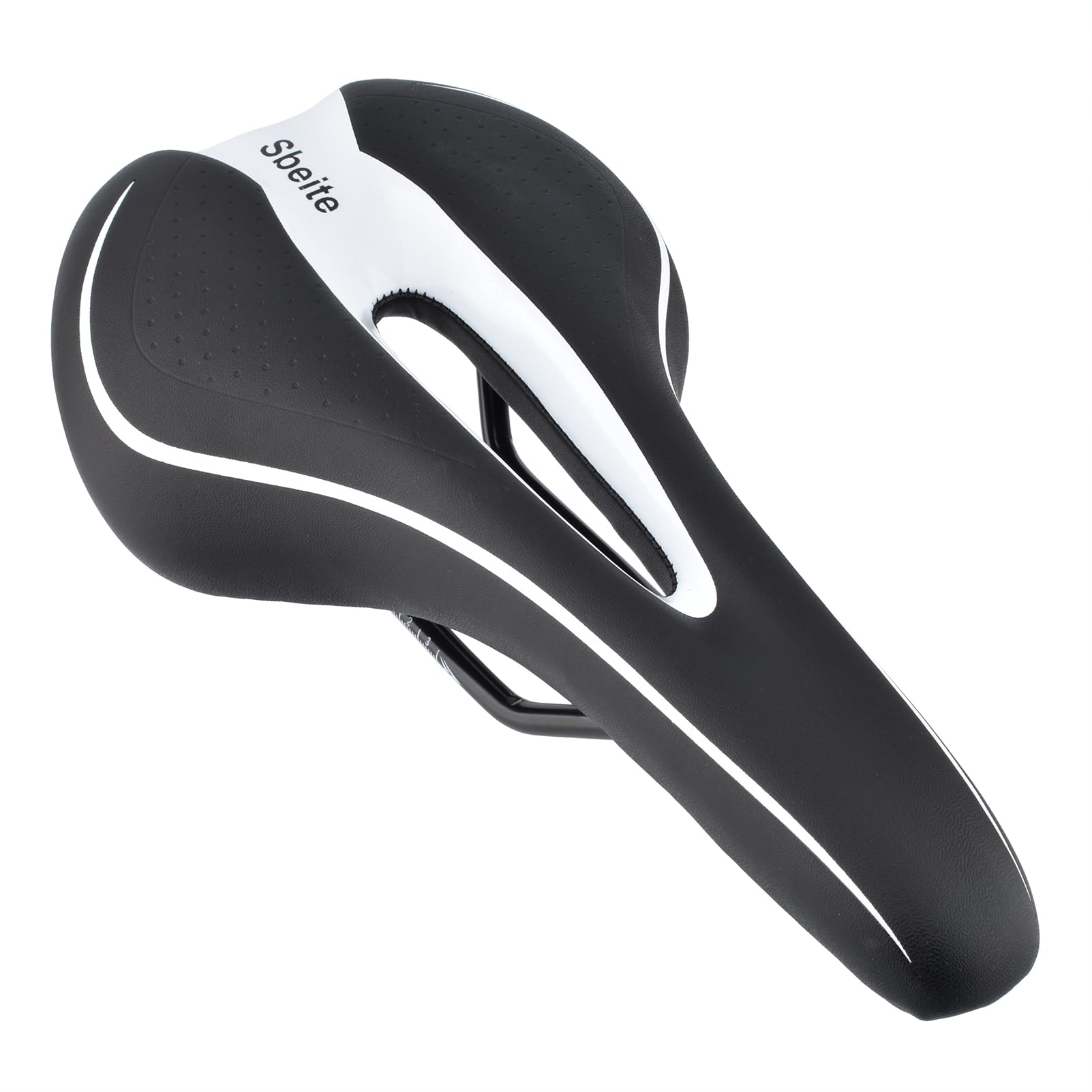 Sbeite Durable Mountain Bike Saddle Black White