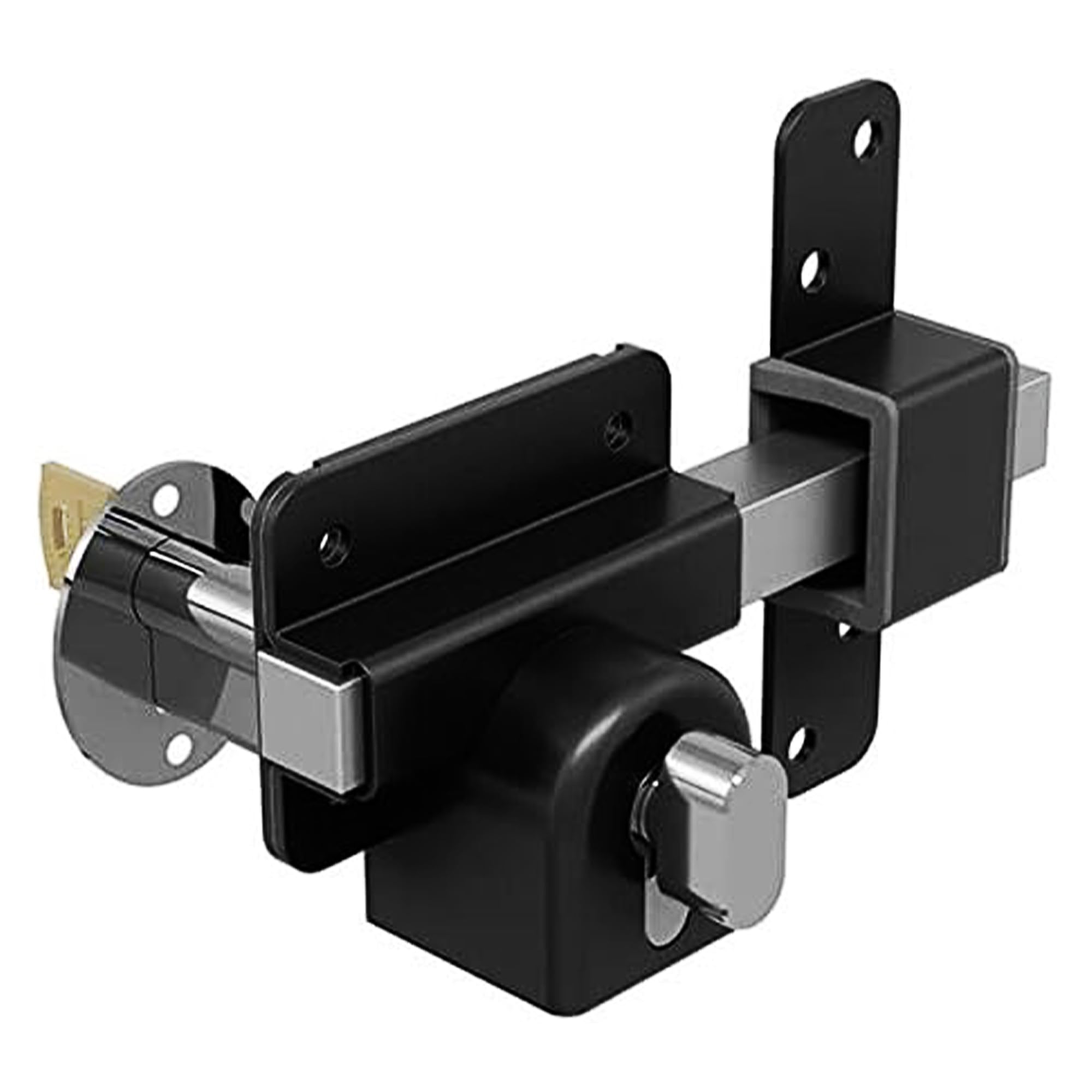 GateMate Long Throw Gate Lock 1490106, Euro Profile Gate Lock for Sheds, Gates & Garage Doors, Keyed Outside & Inside Thumb Turn, 316 Stainless Steel, for Wooden Gates & Doors Up to 50mm (2โ), 5 Keys โ image 1