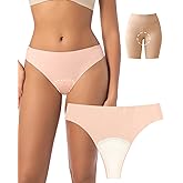 Kcvolire Seamless Thongs for Women Workout Underwear for Women Wide Gusset No Show Panties Invisible Thongs Panty