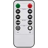 HAITANGHUA Universal 10-Key Flameless Candle Remote Control, Replacement Remote for LED Flameless Candles, 2/4/6/8H Timer, Dimming, Light/Candle Modes, Remote Only