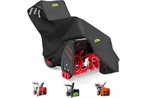 Snow Blower Cover Waterproof Windproof - Heavy Duty 420D Marine Grade Fabric, Universal Fit Snow Blower Covers UV Proof Outdo