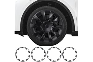 TNIRV Wheel Rim Protector for Tesla Model Y 20 Inch Induction Wheels All-in-one Car Tire Trim Rings Rim Case Hubcaps Wheel Cover 2020-2024 Model Y Accessories