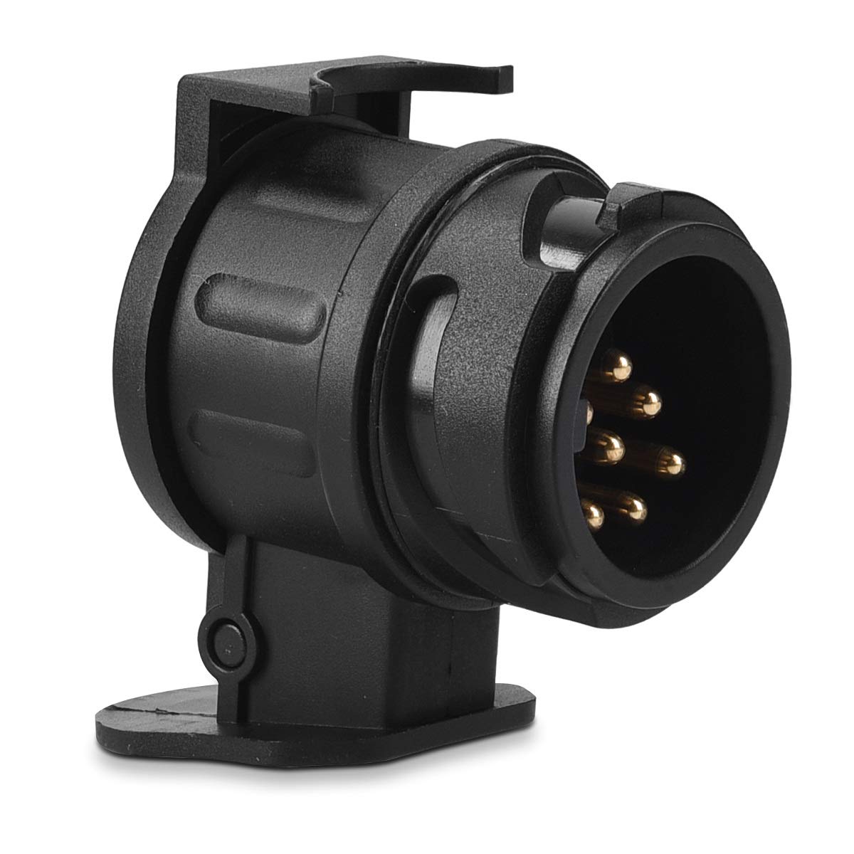 Navaris Trailer Adapter 13 Pin to 7 Pin - 12V Adapter for Car Trailer Caravan Truck Towbar Socket - Convert 13 Pin to 7 Pin for Light, Power (Black)