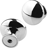 ASelected 20Pcs 30MM Polished Chrome Cabinet Knobs Round Mushroom Drawer Pulls view 3