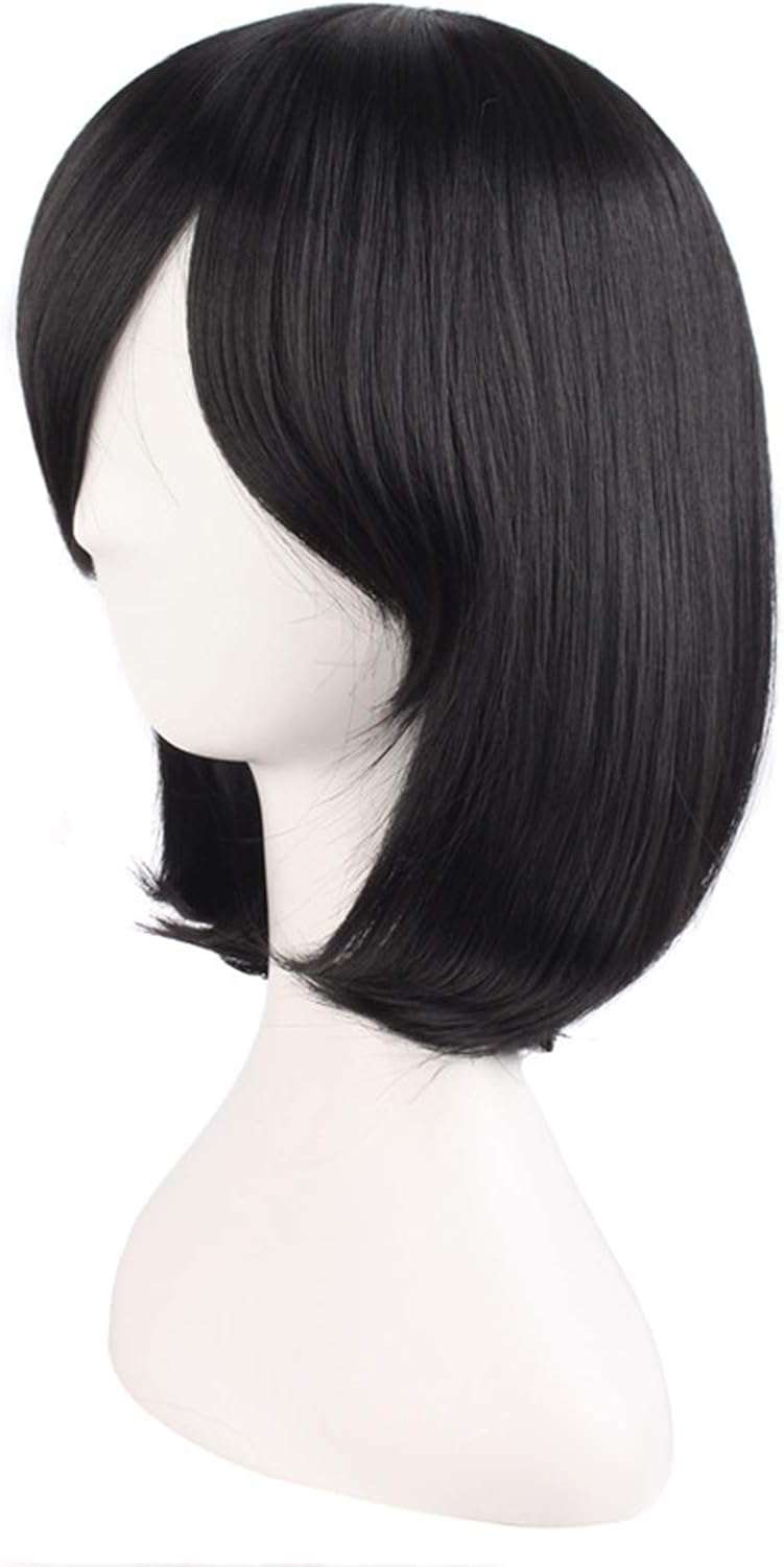 MapofBeauty 14"/35cm Female Models Medium Length Black Straight Hair Cosplay Wigs, 14 Inch (Pack of 1) - Image 4