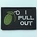 SpaceAuto I Pull Out Grenade Military Tactical Morale Badge Hook & Loop Fastener Patch 3.15