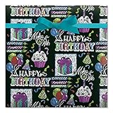 Chalky Birthday Jumbo Rolled Gift Wrap - 72 square feet