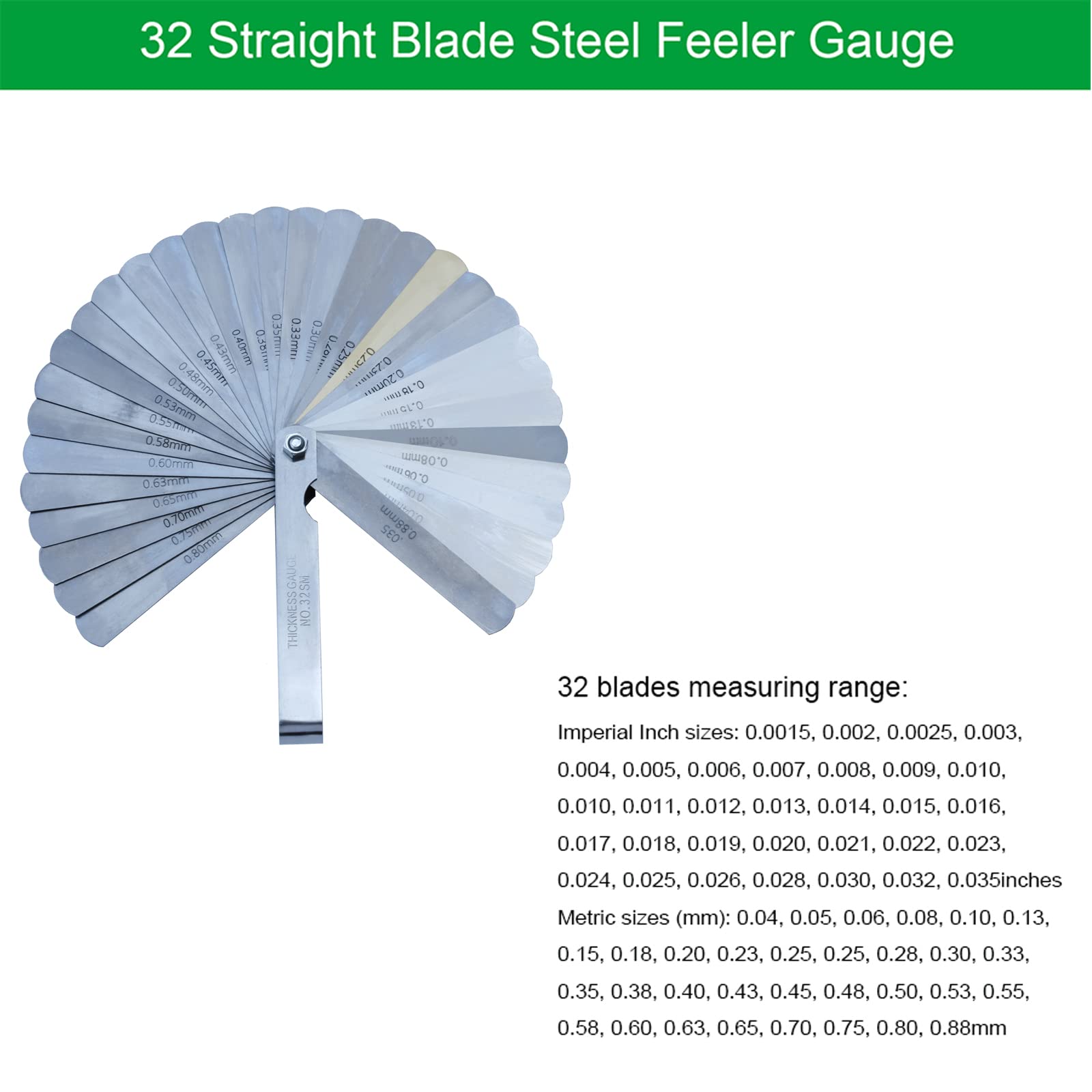 Mua Feeler Gauge Set, Feeler Gauge with 32 Blades and Feeler Gauge with ...