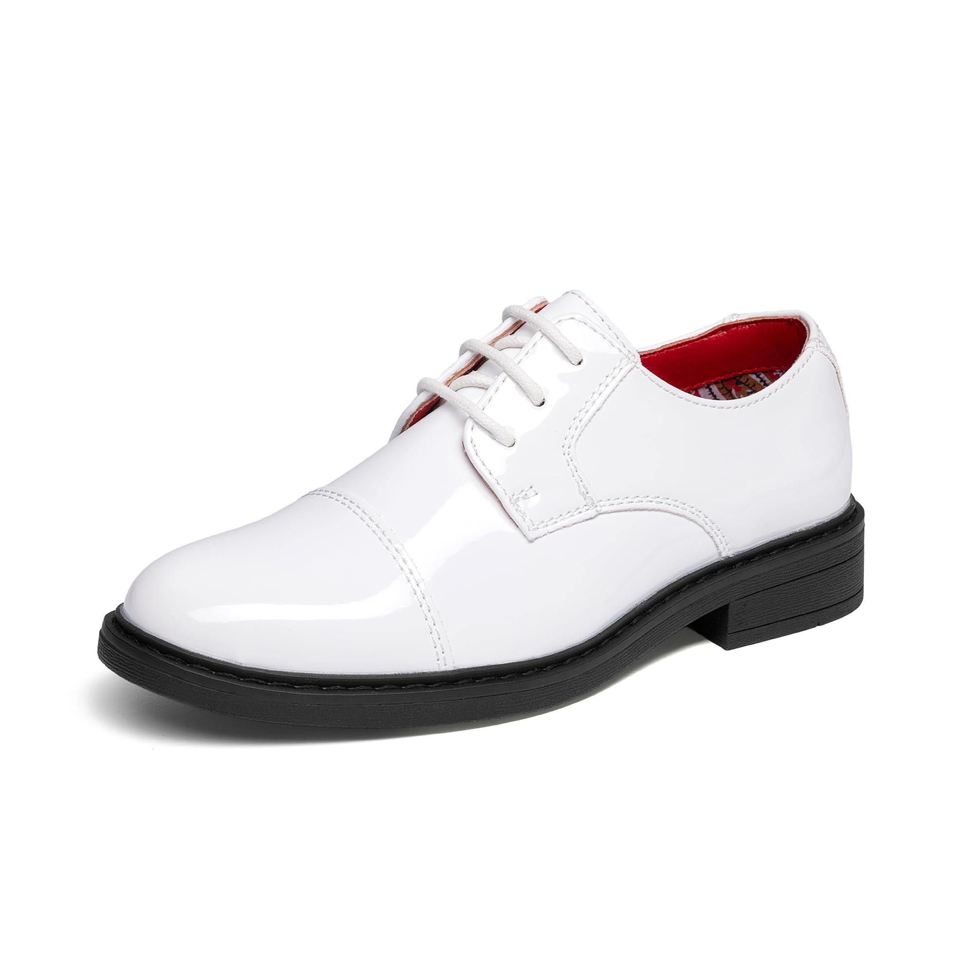 Bruno Marc Boy’s Dress Oxford Formal Shoes,Size 3 Little Kid,White,SBOX211K Image