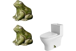 RIYUNE Frog Ceramic Toilet Bolt Covers,Toilet Bolt Caps Decorative,Ceramic Decorative Toilet Bolt Covers Caps, Frog Ceramic Toilet Bolt Covers Frog Fish & Bird,Ceramic Toilet (M-2PCS)