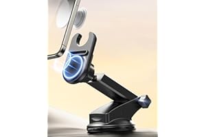 Universal Socket Dashboard Car Mount Works with PopSockets, Magnetic Socket Phone Holders for Dashboard Windshield, Hands Fre