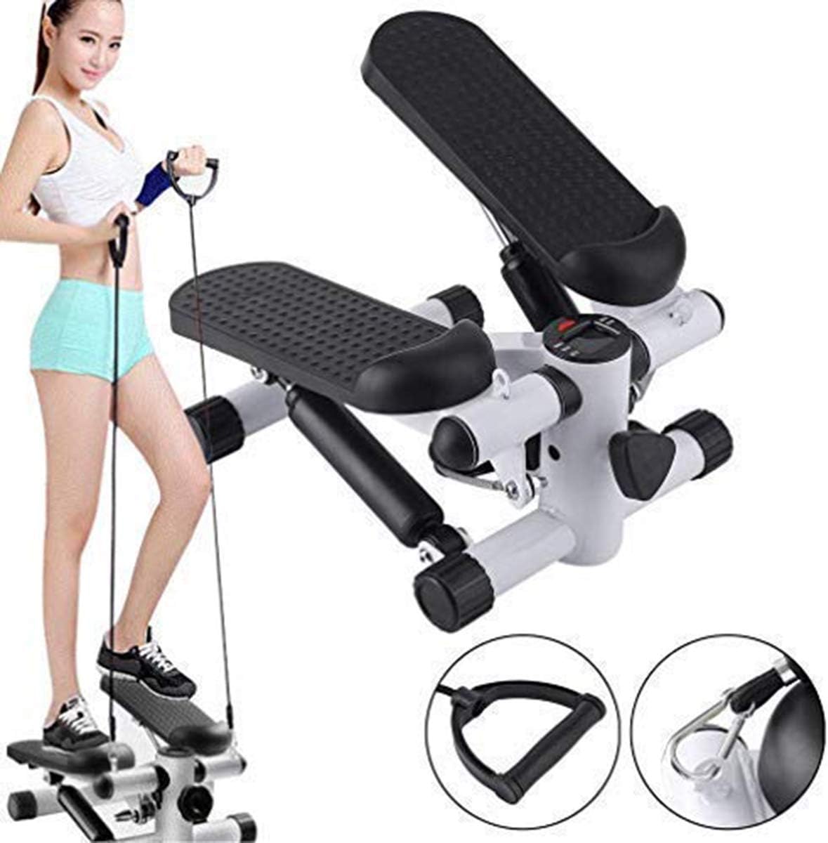 Aysis Mini Stepper,Mini Fitness Exercise Machine-Mini Elliptical Foot Pedal Stepper, Step Trainer Equipment