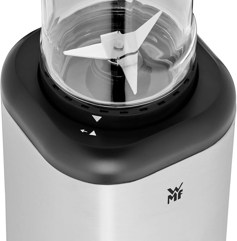 Kult X Mix & Go Mini Smoothie Maker, Standmixer, Blender elektrisch, Shake Mixer 300 Watt Leistung, Tritan-Kunststoff Flasche 600ml, auslaufsicherer Schraubdeckel, rutschfeste Füße, Silber/Schwarz — Foto 6 von 8