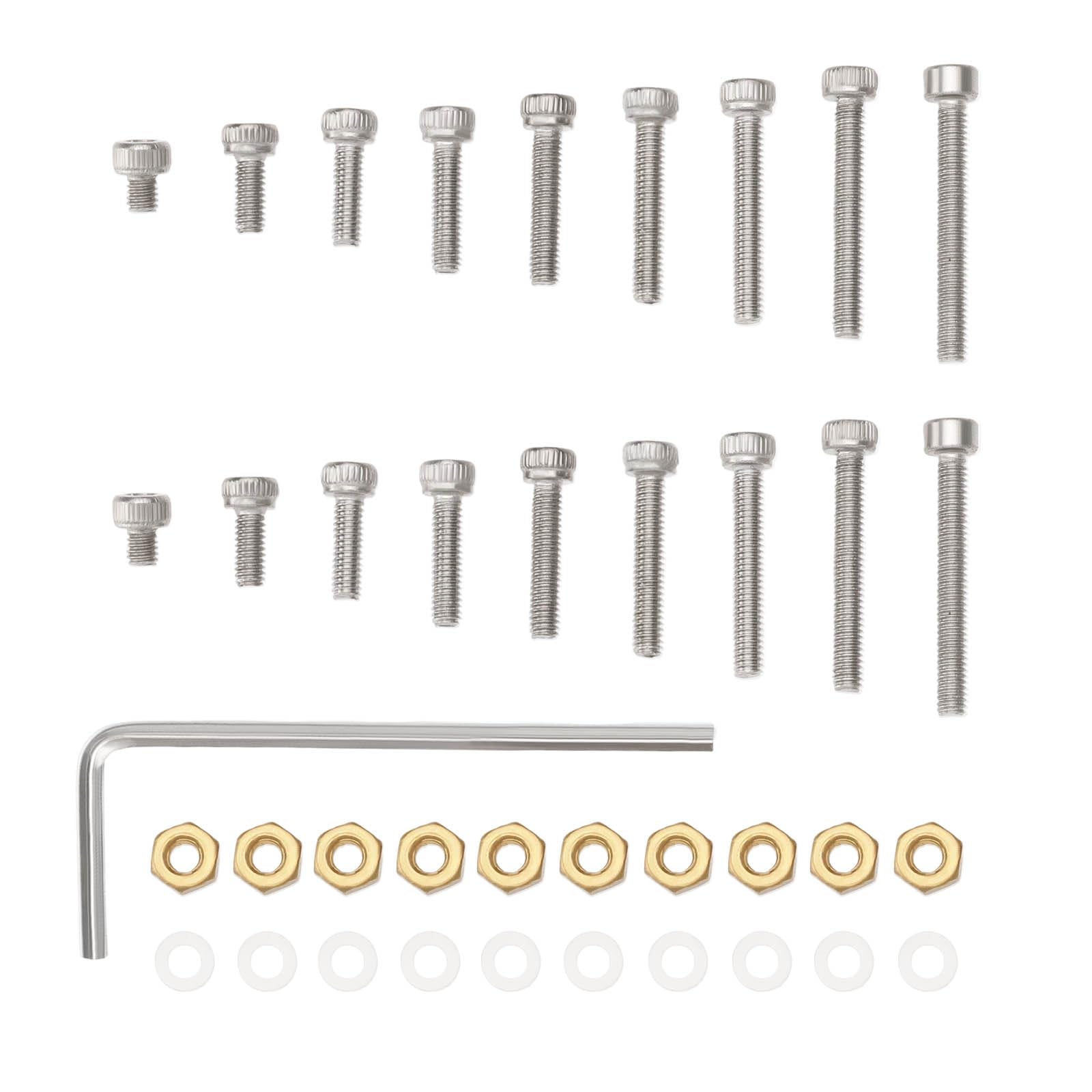 eMagTech 1 Set Turntable Headshell Cartridge Mounting Kit Phono Headshell Cartridge Screws M2.5 Bolts Nuts Washers Compatible with Linn Compatible with Thorens