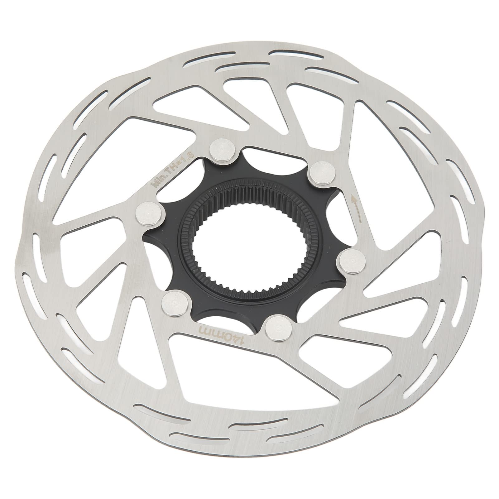 VGEBY Bike Brake Rotor, 140mm Mountain Bike Center Lock Disc Rotor with 6 Stainless Steel for Cycling Mountain Bike,MTB,BMX