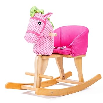 pink baby rocking horse