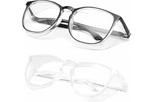 Alsenor Safety Glasses Anti Fog Goggles Protective Eyewear Blue Light Blocking Anti Dust UV Protection Glasses For Men Women (2 Pack (Black + Transparent))