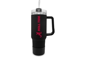 The Fanatic Group University of Alabama 40oz. Tumbler with Handle and Straw - Black