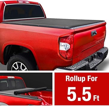 Amazon Com Maxmate Soft Roll Up Truck Bed Tonneau Cover Compatible With 2014 2020 Toyota Tundra Fleetside 5 5 Bed Automotive