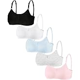 Nubofy Girls Training Bra Teen Bras Everyday Big Kids Padded Bra 8-10 10-12 12-14 14-16