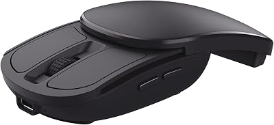 Zylo Souris sans Fil Pliable Portable Seulement 55 g, Noir