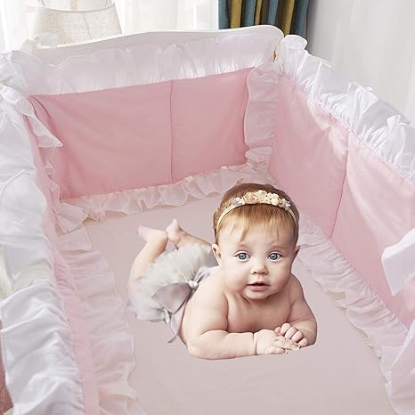 girl crib bumper