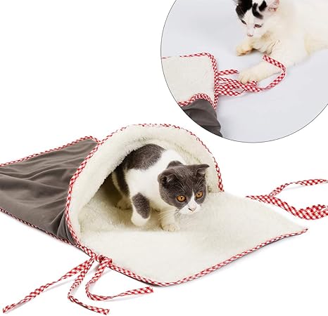 Petneces Sac De Lit Pour Chat Couchage Coussin Canape Pour Animal Domestique Doux Chaud Sac De Couchage Pour Cage Jouet Hiver Amazon Fr Animalerie