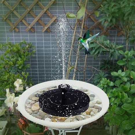 Zjwq Solar Fountain Solar Water Fountain Garden Fountains Waterfalls Power Solar Bird Floating Fountain Powered Water Pump Birdbath Amazon Co Uk Garden Outdoors
