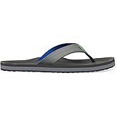 Sanuk Men's Burm Flip Flop, Grey/Light Grey, 7 M US
