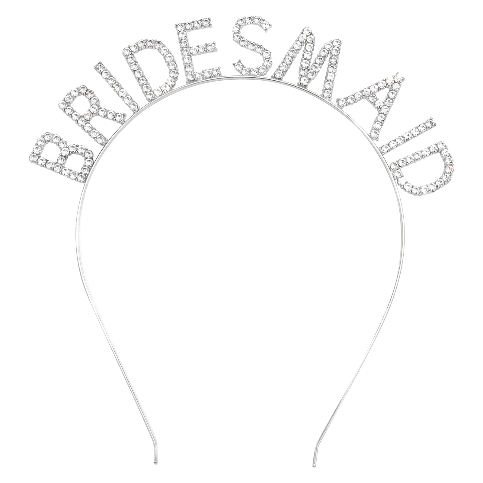 Photo 1 of Jaciya Silver Bridesmaid Headband Rhinestone Headbands Crystal Flower Girl Crown Head Band Tiara Wedding Hair Accessories