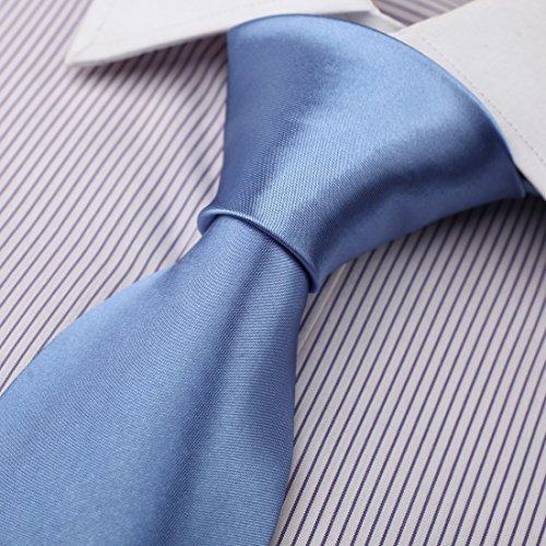 DAA3E01T Royal Blue Solid Woven Microfiber Tie Fine Designer Necktie Luxury For Wedding By Dan Smith