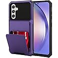 Marphe Wallet Case for Samsung Galaxy A54 5G Case with 4-Card Credit Card Holder Slot Shockproof Cover Hybrid Heavy Duty Protection Armor Phone Case Compatible with Galaxy A54-Purple