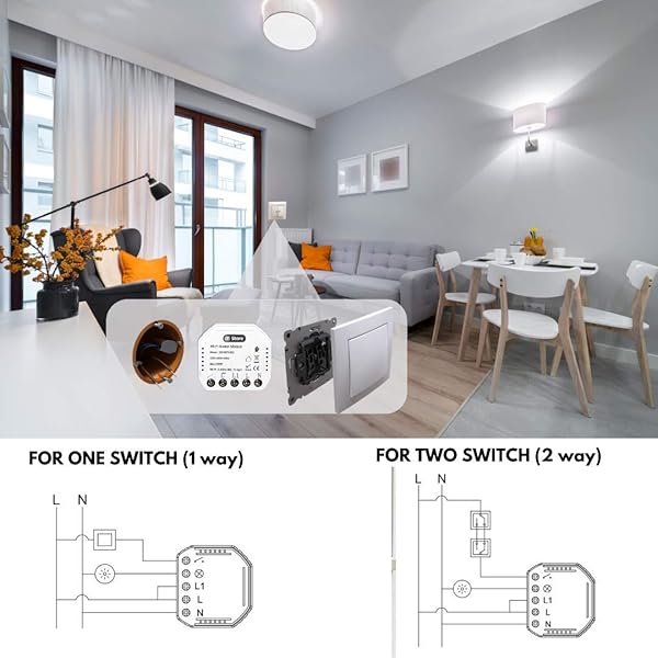 IT STORE Mini DIY WiFi Smart Light Switch Mdulo Smart Life Tuya APP Wireless Remote Control Compatible con Alexa Google Voice Assistant