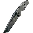 Hoffner Knives Warmaster - Heavy Duty Frame Lock Knife with 3-5/8 Inch D2 Steel Modified Tanto Blade