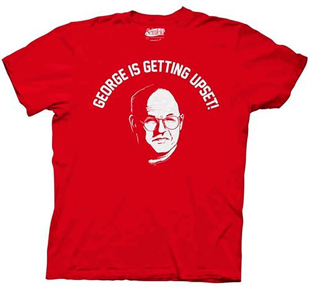 Seinfeld George is Getting Upset Red Adult T-Shirt Tee