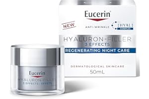Eucerin Anti Wrinkle Regenerating Night Care Hyaluronic Acid Moisturizer for Face, Anti Aging Night Face Cream for Women Visi