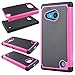 Microsoft Nokia Lumia 730 / 735 Case - Armatus Gear (TM) Slim Defender Hex Grid Hybrid Armor Case Impact Resistant Protector Cover For Nokia Lumia 730 / Lumia 735 - Pink/Black