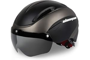 Shinmax Bike Helmet for Men Women, Bicycle Helmet with Detachable Magnetic Goggles Adjustable for Adult Road Biking Mountain Cycling Helmet (BC-001)