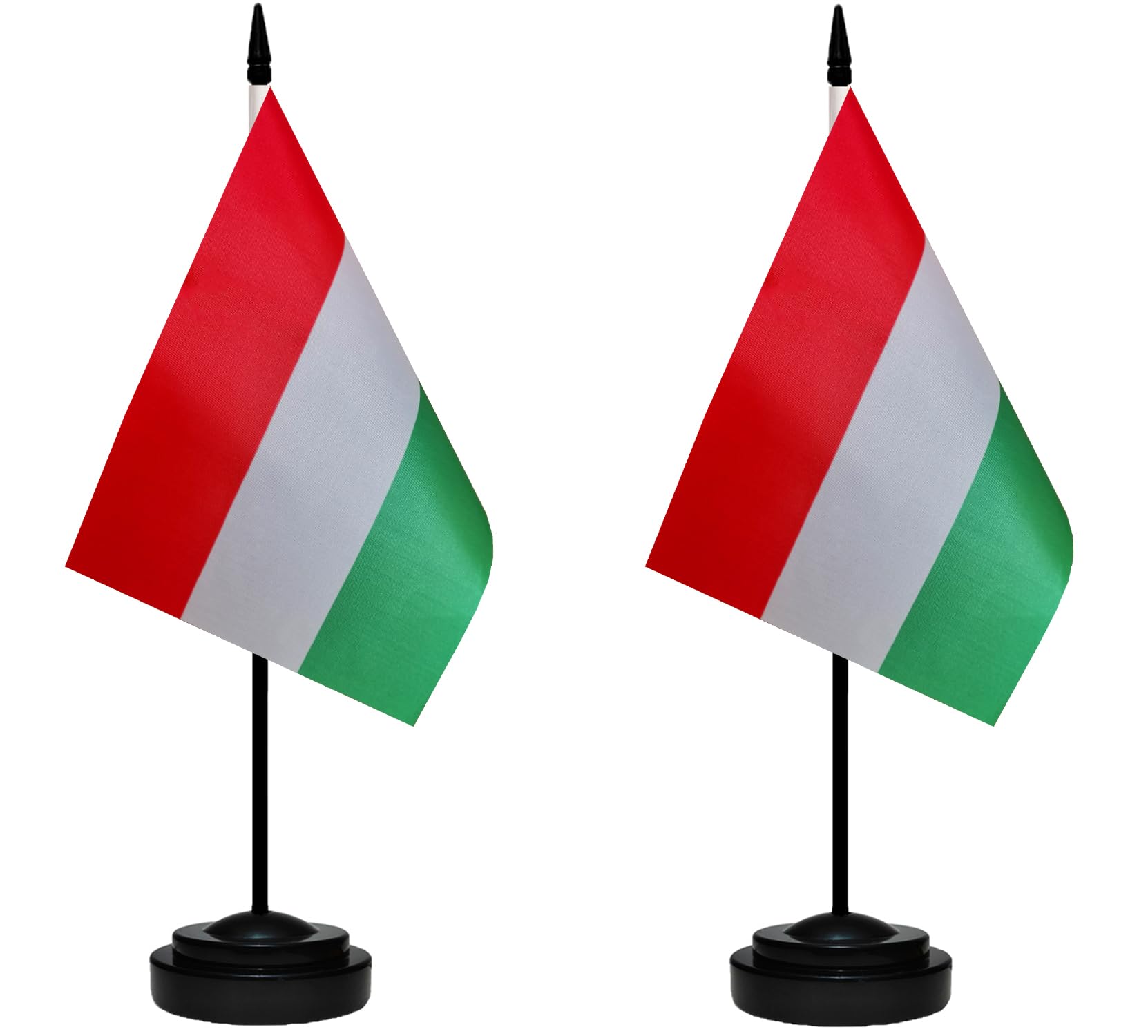 Hungary Hungarian Small Mini Desk Flag Set