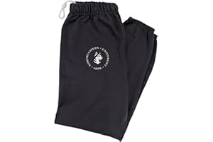 LOGOVISION Mens Jogger Sweatpants Collegiate Primary Logo Black Collection